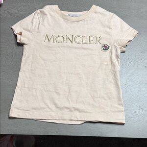 Moncler Kids Beige Logo T-Shirt